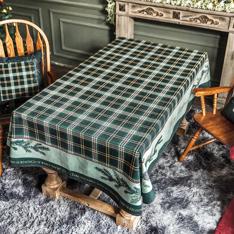 Novoroční dárek Vánoční série Vodotěsný Běžný ubrus na stůl Zesílený Obdélníkový Ubrus na jídelní stůl Ubrus na konferenční stolek