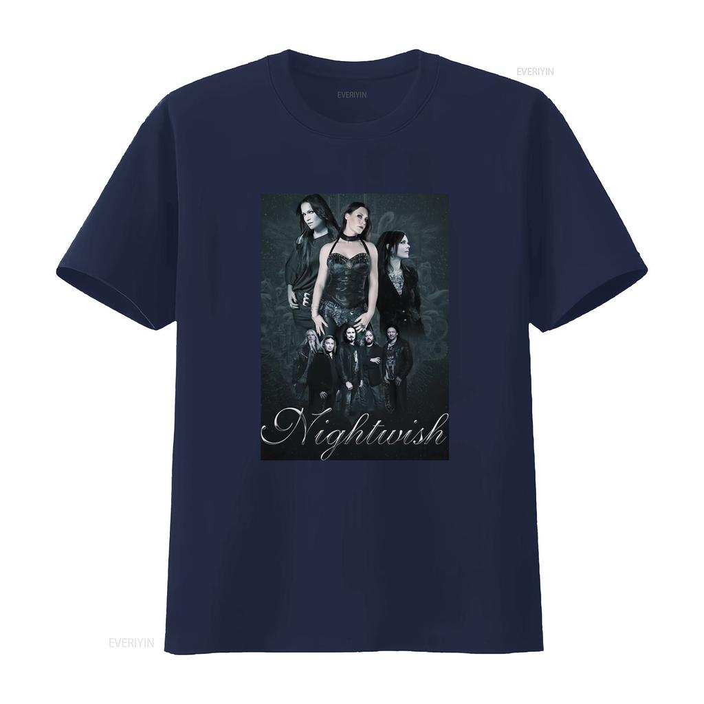 Nightwish Band Members Cotton Black T Shirt for Men in All Sizes vintage Washed Versatile Top For Everyday Wear