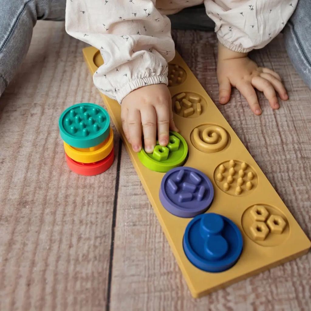 Sensoryczne Puzzle Kółeczka Xl Dla Niemowląt 6M+ Mom's Care