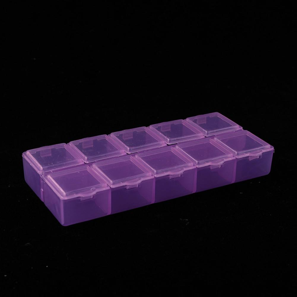 10 Grids Plastic Box Screw Container Storage Organizer for Jewelry Beads