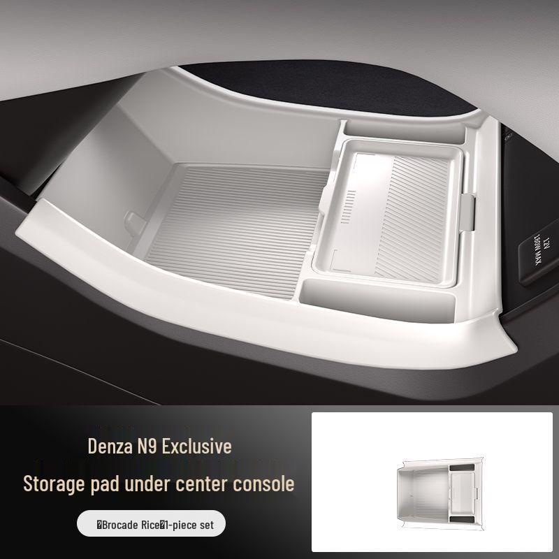 Fits 26 Denza N9/N8L Models: Central Console & 25 Lower Layer Storage Boxes for Car Interiors.