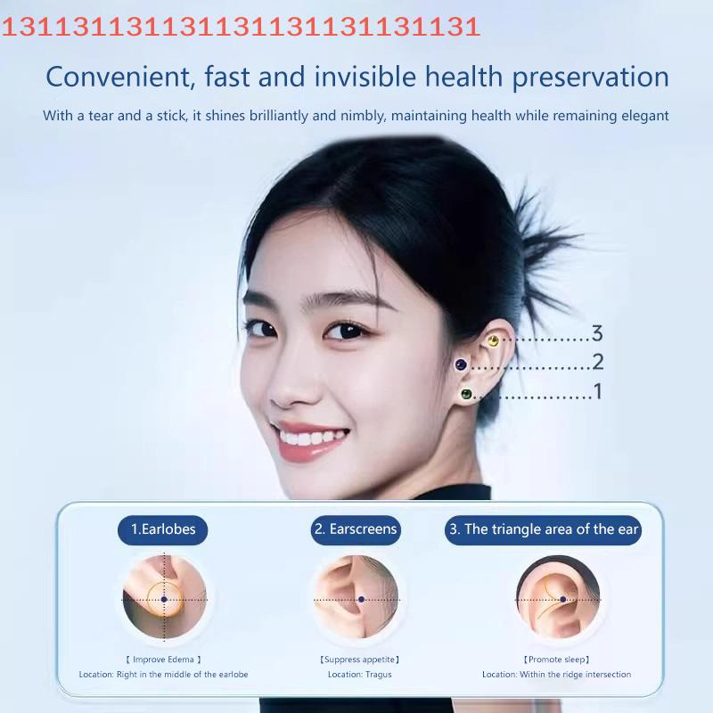Fashion Exquisite Bowknot Colorful Flower Pearl Ear Point Stickers Ear Pressure Stick Acupuncture Auricular Ear Stickers Massage