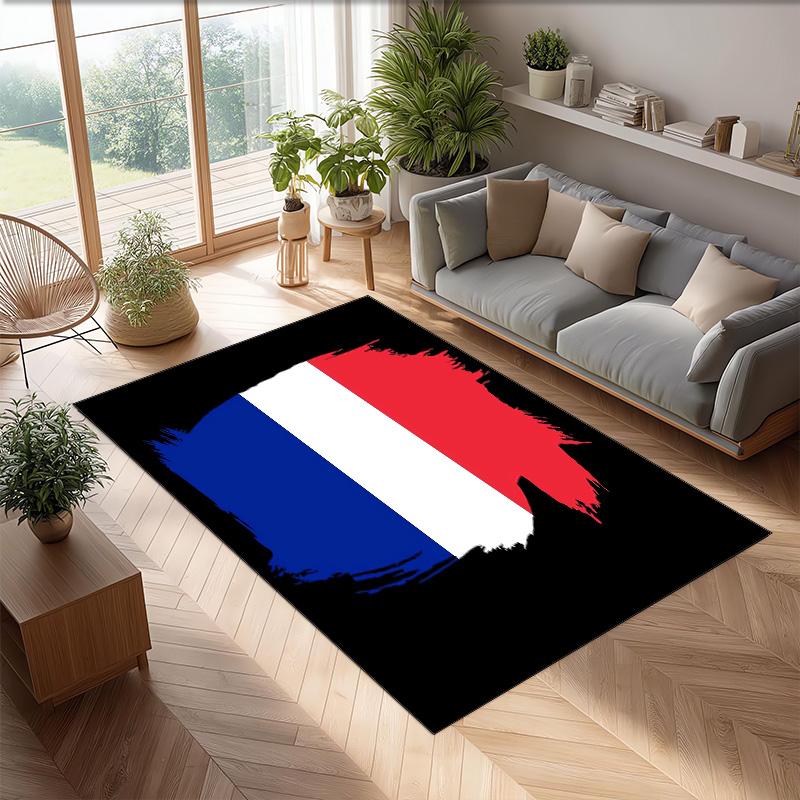 France national football team Printed Flannel Area Rug Non Slip Soft Polyester Floor Carpet Indoor Decor Mat for Bedroom Living Room Sofa