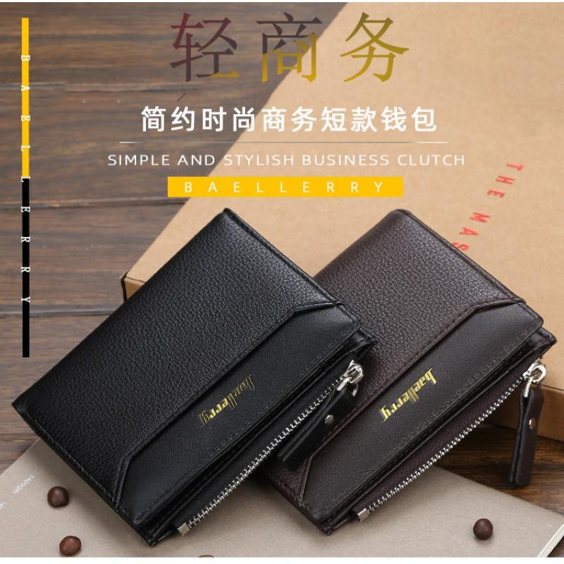 Short Men's Wallet Korean Version Multi Card Driver's License Zipper Buckle Leather Ticket Holder