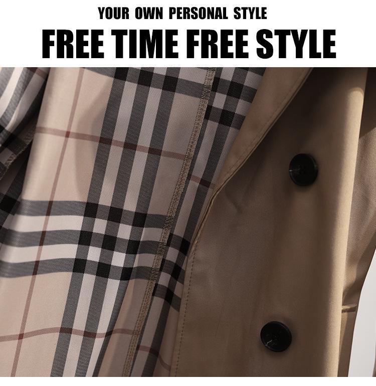 Women's Korean-Style Mid-Length Trench Coat - 2022 Autumn/Winter British Slim Fit Outerwear