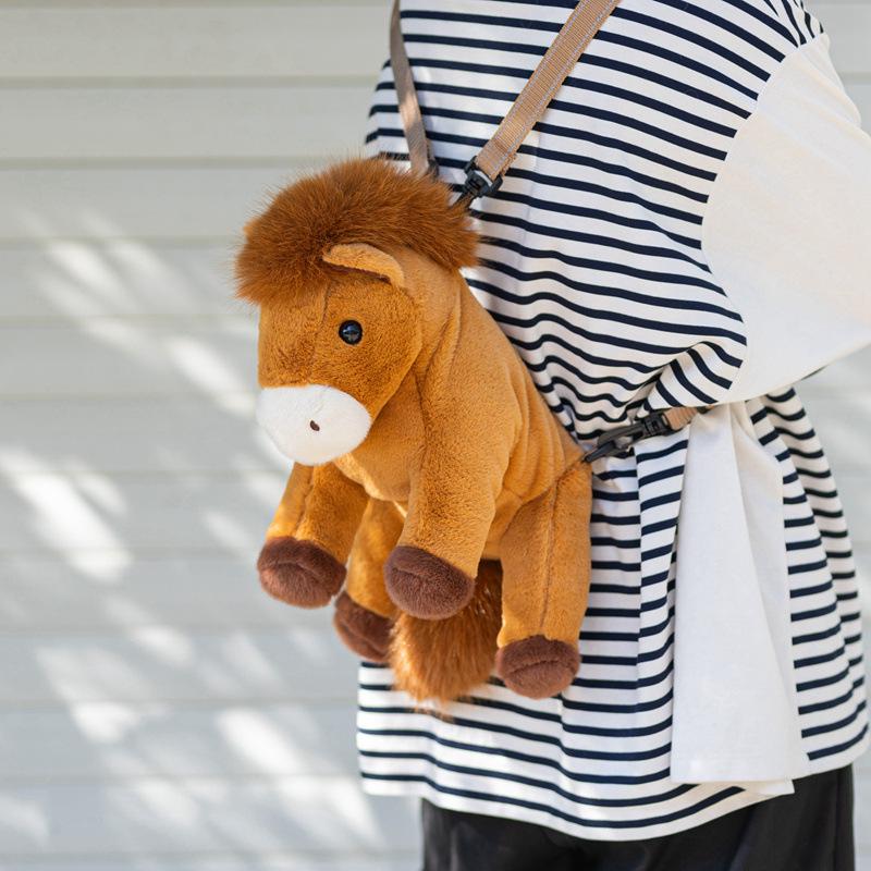 Thousand-Mile Horse Backpack: 2026 Year of the Horse Plush Pony Mascot Toy