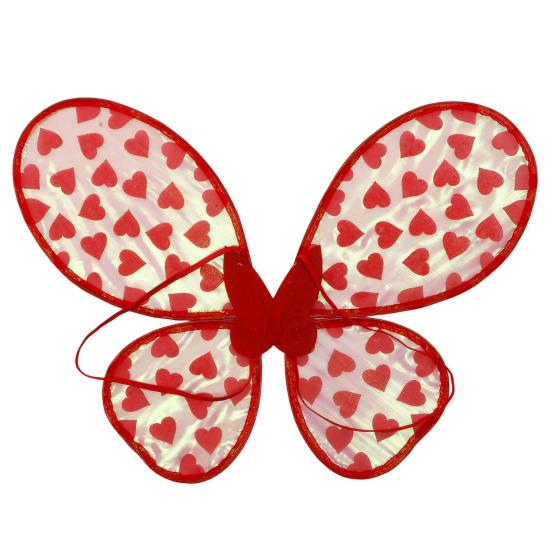 Organza Herz Schmetterlingsflügel Großer Feenflügel für Kinder Mädchen Halloween Prinzessin Cosplay Kostüm Verkleidungszubehör