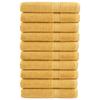 Superior Quality Sauna Towels SOLUND 10 Pcs Golden