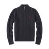 Stylish Half-Zip Pullover Jacket — Casual Knitted Sweater