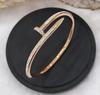 Women's Starry Sky Titanium Steel Bracelet: Fashionable, Simple, Diamond-Studded Nail Bangle, High-End Versatile Jewelry
