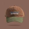 Men's Vintage American Embroidered Cotton Baseball Cap, Sun Protection Breathable Classic Design, For Men Outdoor Daily Use
