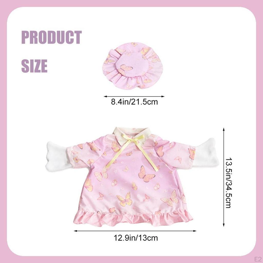 Porch Goose Outfit Clothes Creative Cute Lawn Clothing Dress and Hat Set for Patio Yard