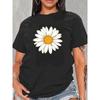Women's Sunflower Short-Sleeve T-Shirt - Casual Round Neck Blouse Top, Regular Fit Suitable for Spring Summer Fall