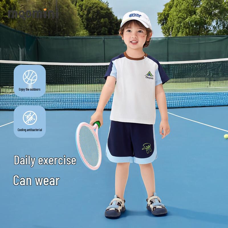 MQDMINI Boys  Breathable Short-Sleeve Summer Set 90cm