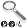 Sank Adjustable Lighted Magnifying Glass - High Magnification, Hardened Lens, Touch Switch, 5 Sizes