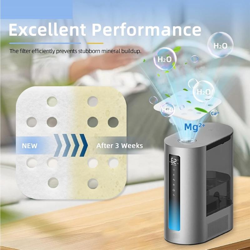 30Pcs Mineral Absorption Pads Descaling Pads for HM713 HM713S HM813S Warm and Cool Mist Humidifiers Filter Pad