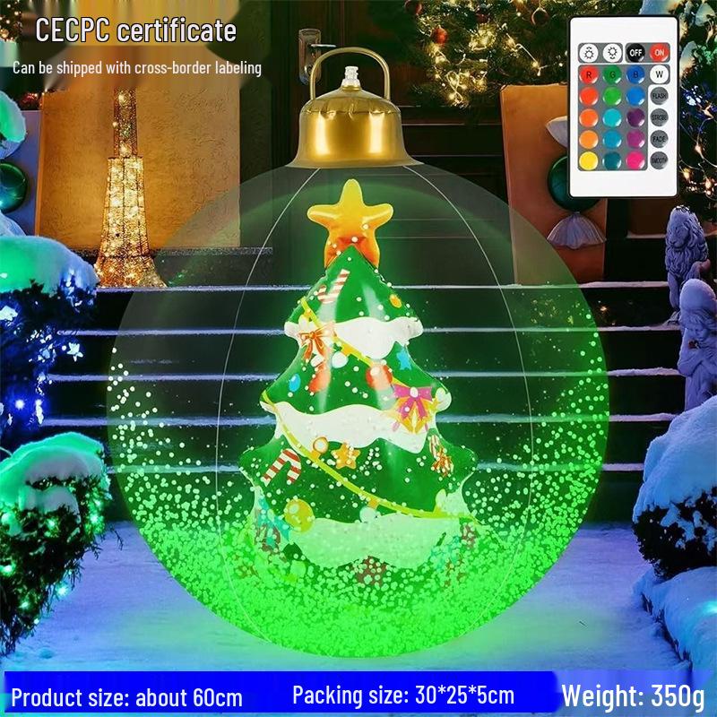 Partiler ve Avlular için Dış Mekan Noel Şişme Top Süslemesi