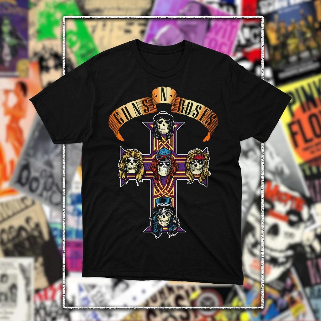 Guns N Roses GNR Band Vintage Mens TShirt Unisex ONeck 100 Cotton Short Sleeve Y2k Popular Oversized fashion Tee for fans