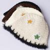 New Star Colorful Fringe Woolen Hat Women's Autumn and Winter Cute Handmade Plush Hat Knitted Fisherman Bucket Hats