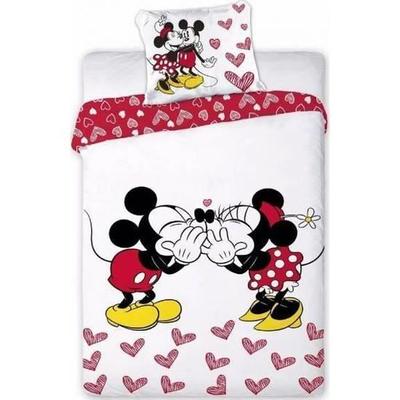 Duvet Cover Set - HOMEROKK - Mickey and Minnie - 140x200 Cm - Black - 100% Polyester
