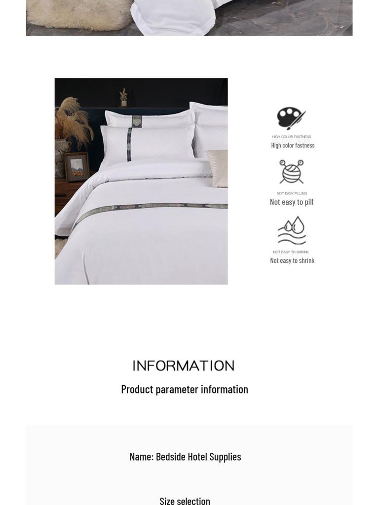 Pure White Eight-Piece Bedding Set: Duvet Cover, Quilt, Comforter & Bed Sheet