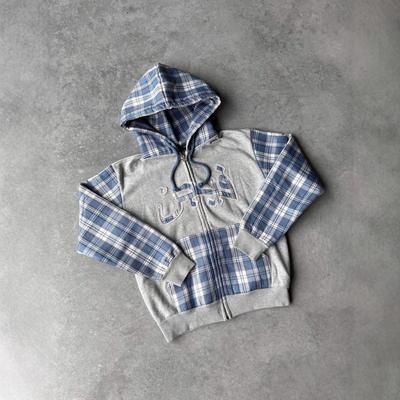 BeatStreet Harajuku Versatile Retro Ins Color Blocked Autumn/Winter New Hooded Zipper Hoodie Fashion Y2k Clothing
