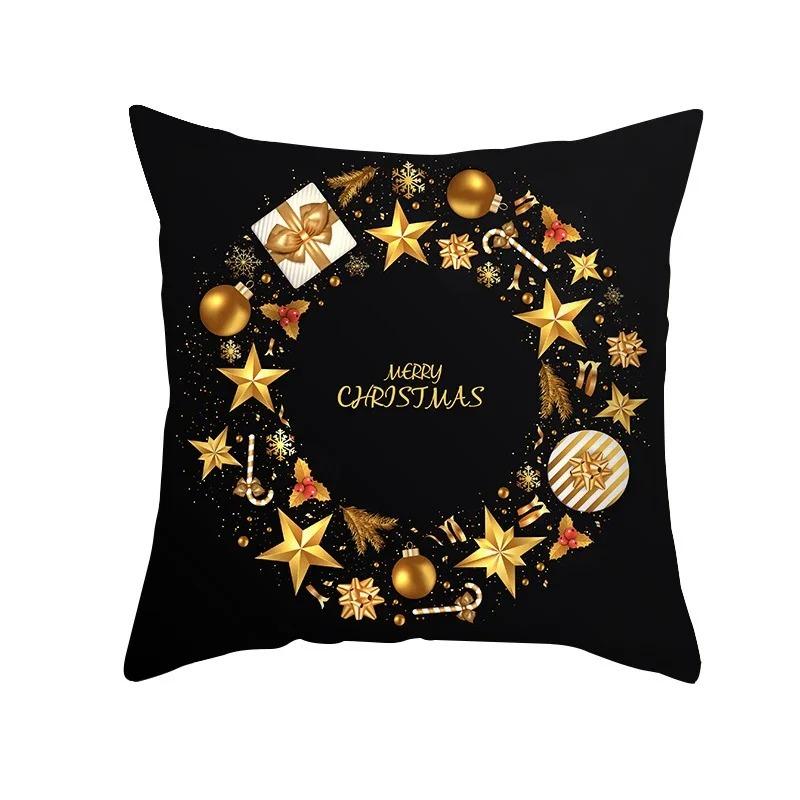 Christmas Themed Pillowcases Car Accessories Office Santa Claus Living Room Sofa Home Pillowcases