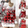 JPNTKY Moda Autunno Inverno Manica Lunga Scollo a U Abiti Casual