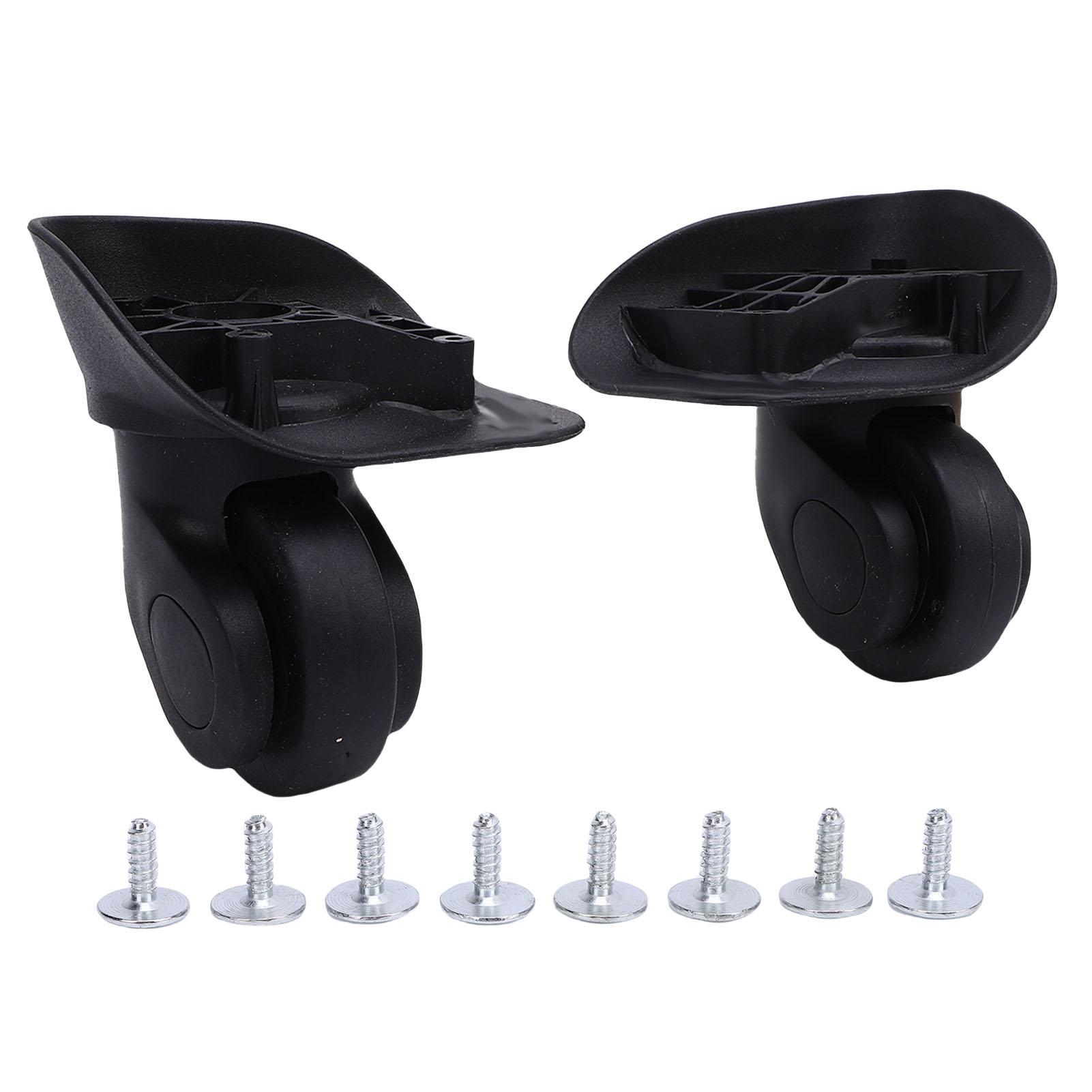 Igeteck Black 1 Pair Luggage Suitcase Wheels Wear Resist Quiet Universal Trunk Wheels Replacement
