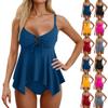 Women's Fashion Separates Bikini -Colour -Neck Dress Swan-Neck Gathered Briefs Swimsuit