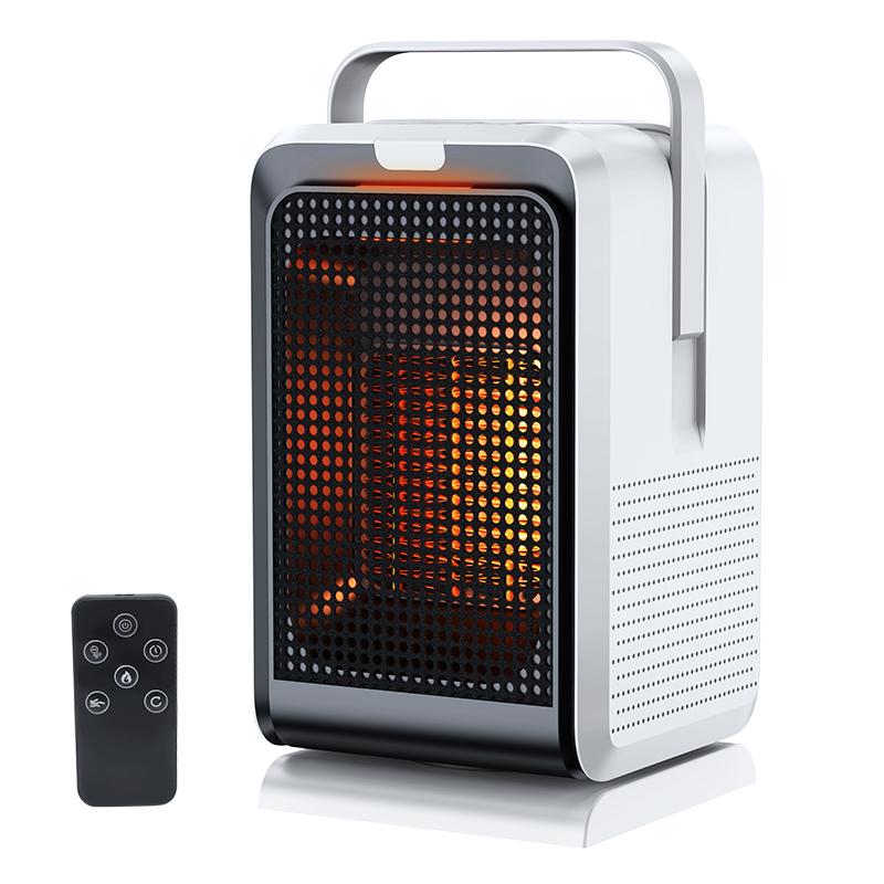 

1000W Electric Heater Portable Desktop heater small household Heater cooling and heating PTC quick heating With Remote Control AU білий