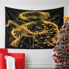 Samurai Warrior with Lightning Effects Pattern Wall Hanging Tapestry Decorative Tapestry Home Decor for Bedroom and Living Room