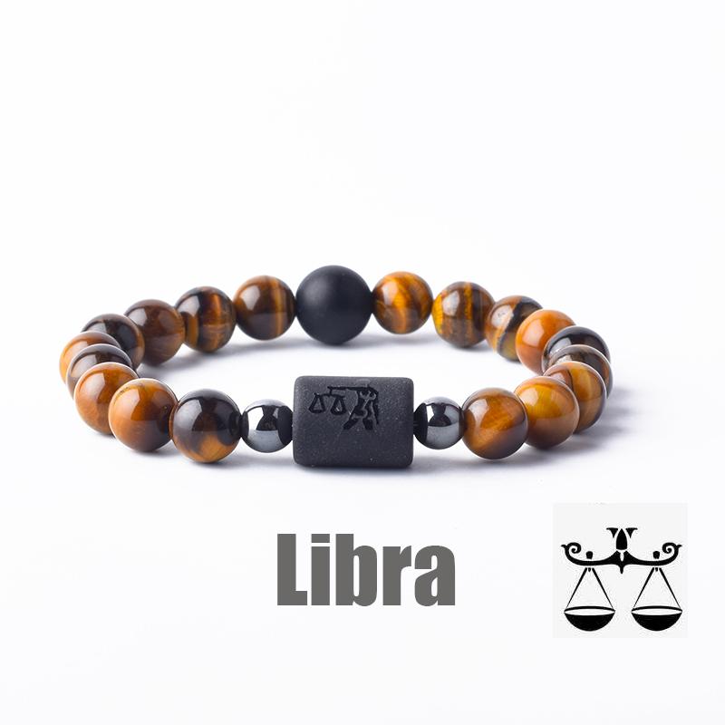 Zodiac Sign Bracelet Homme 12 Constellation Bangles Men Gemini Virgo Leo Libra Bracelet Women Friendship Gift Bracelet on Hand