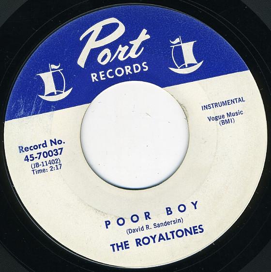 

7inch Record ROYALTONES - Poor Boy 4570037 Port Records 1963 UK Rock Used