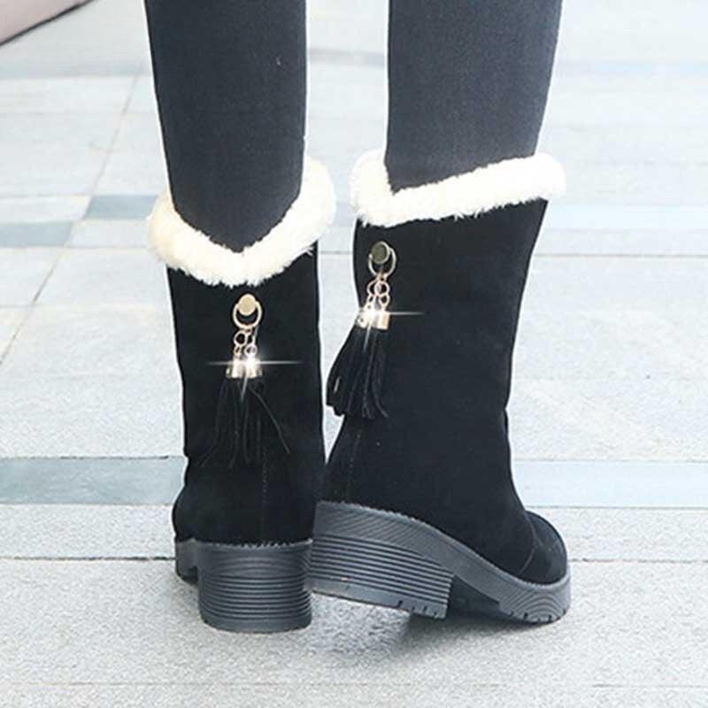 Cizme de dama Cizme de la jumatatea gambei Pantofi de dama Cizma de femeie Iarna Pantofi calduroase Platforma pantofi de zapada New Fashion