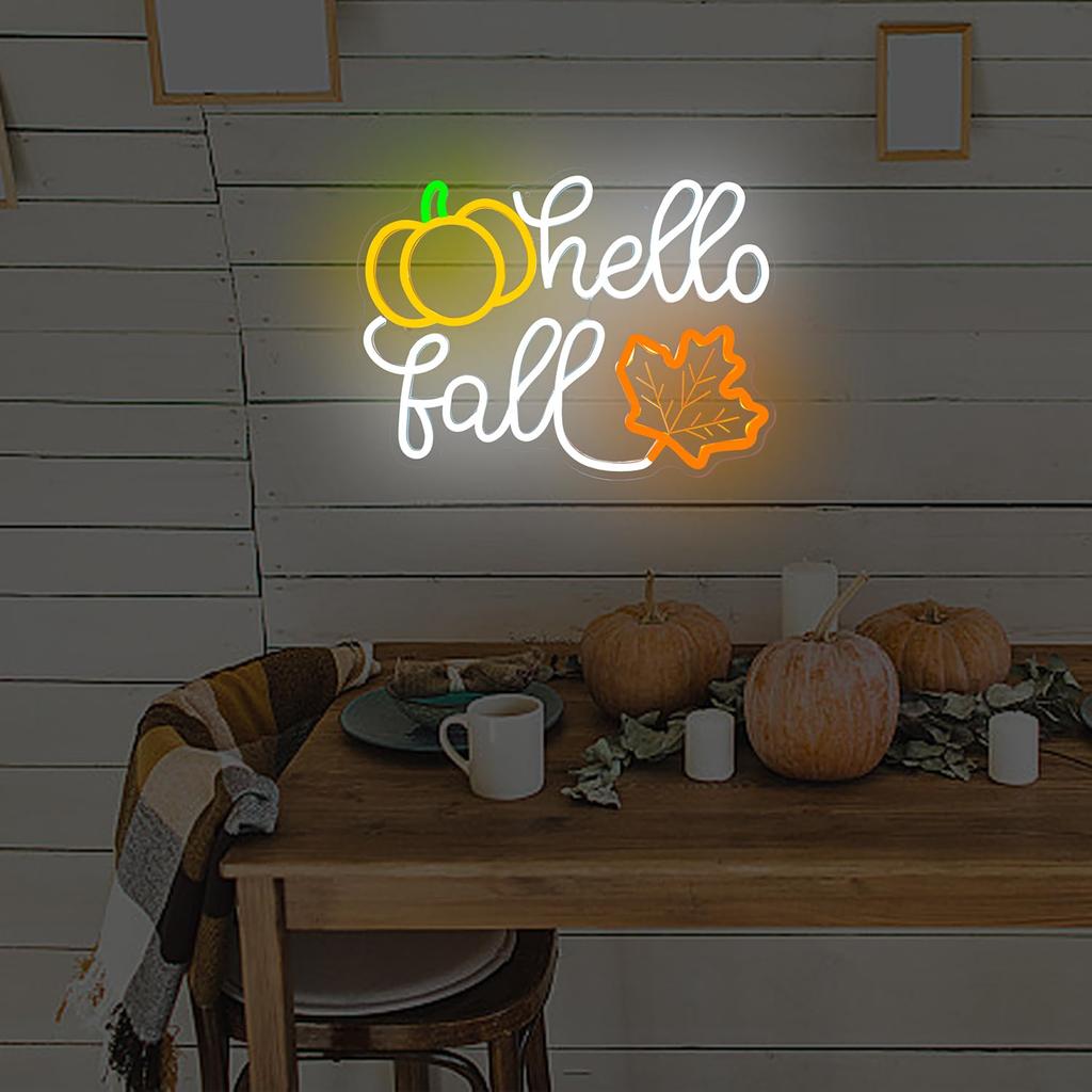 Halloween Neon Sign Pumpkin  Light Dimmable LED, for Halloween Witch Hat Themed Room Party, Living Room, Bar Decor