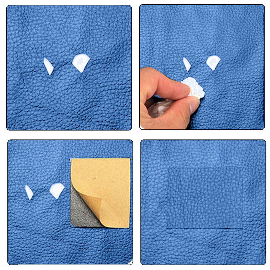 Self-adhesive leather patch 50x137cm Blue