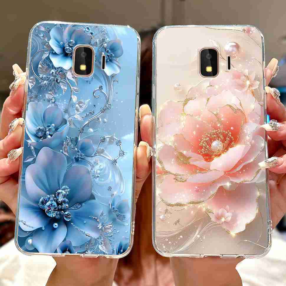 For Samsung Galaxy J2 Core 2018 Case Flower Dragon Soft Silicone TPU Back Cover For Samsung J2 Core J2 Pro 2018 Phone Cases Bags