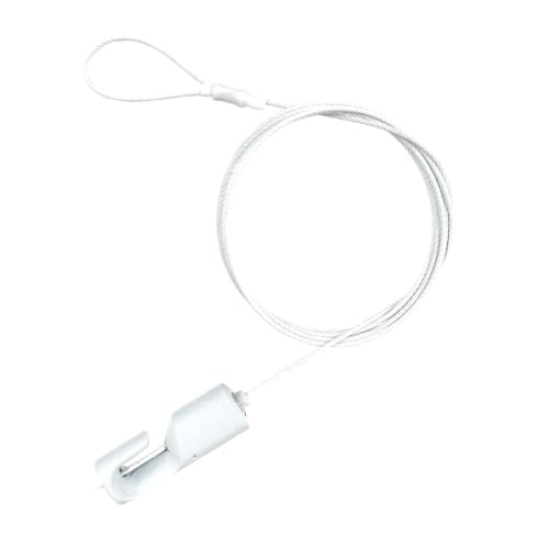 Fukui Metal Craft Mini Wire Adjustable Fit White x White, 1.2mm, L=1.0m, Picture Rail, Hanging Hook, Poster, Frame, Painting, Wall Hanging Display, 1