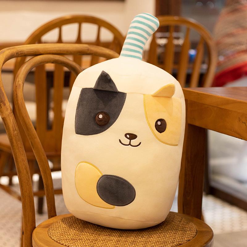 2450Cm Kawaii Family Milk Bubble Tea Cup Plush Toy Cute Animal Peluche Fruits Flavor Drink Shaped Hug Pillow Kids Home Decor
