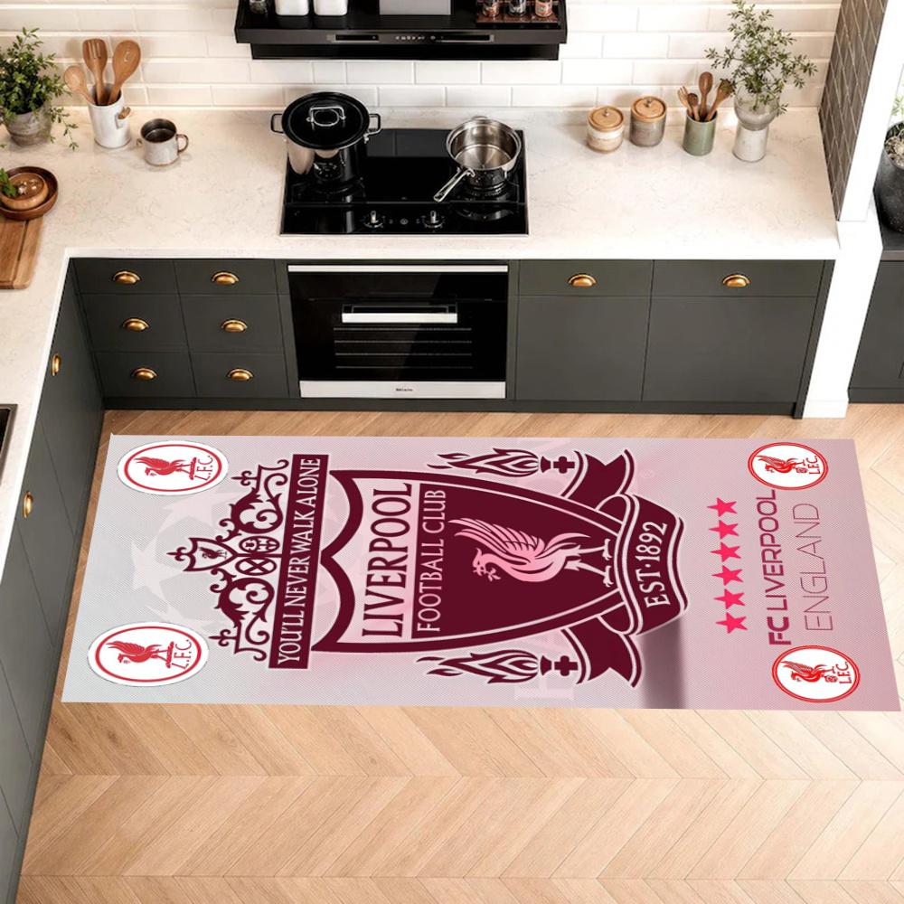 Liverpool Football Club Kitchen Floor Mat Long Strip Mat Antislip Machine Washable Suitable For Bathrooms Laundries Home Decoration Carpets