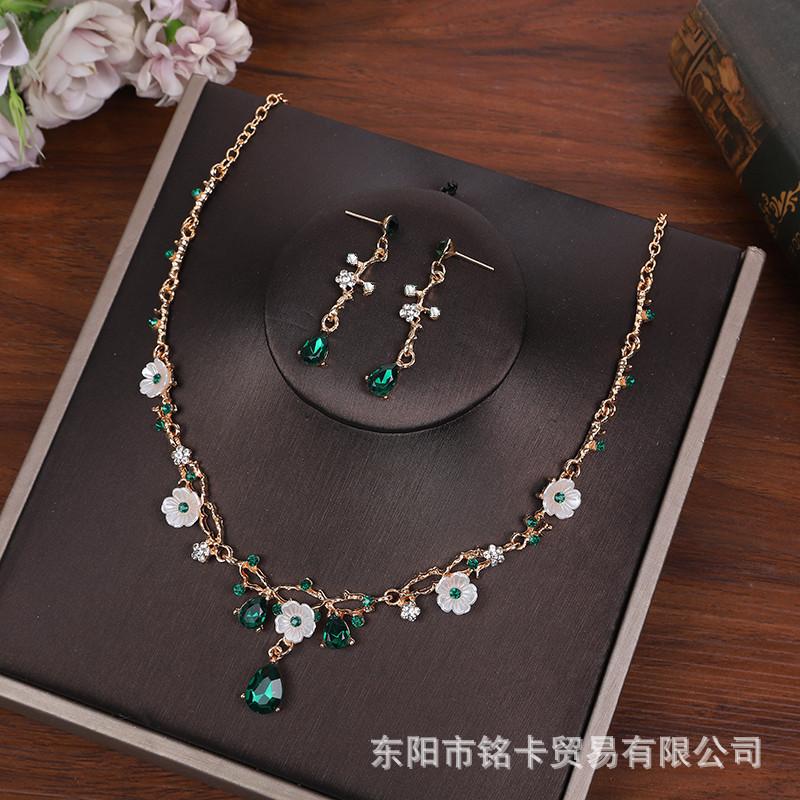 Fashion Accessory Chain Set - Alloy Necklace And Earrings Set - Wedding Jewelry Set For Brides