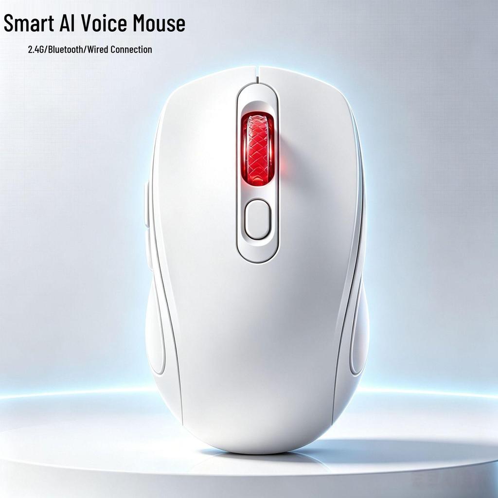 Wireless Rechargeable AI Voice & Translation Mouse with Silent Typing