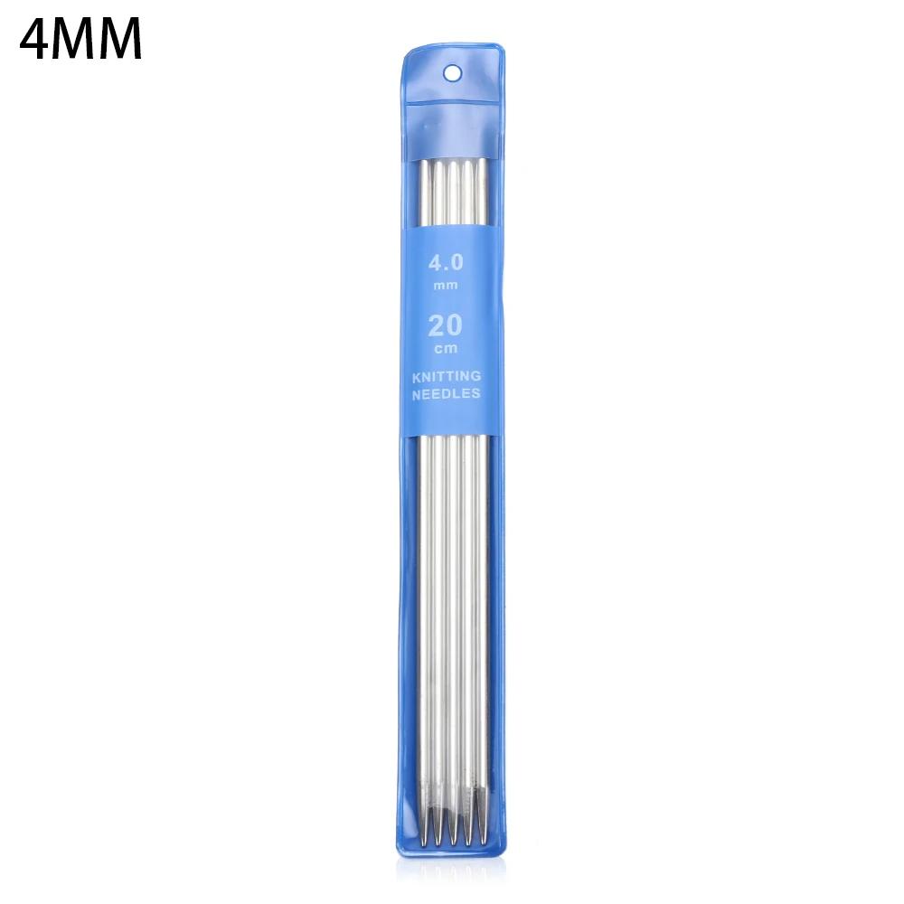 5Pcs/bag Stainless Steel Straight Knitting Needles Metal Crochet Hook DIY Sweater Weave Knitting Tools 2-5mm Sewing Accessories