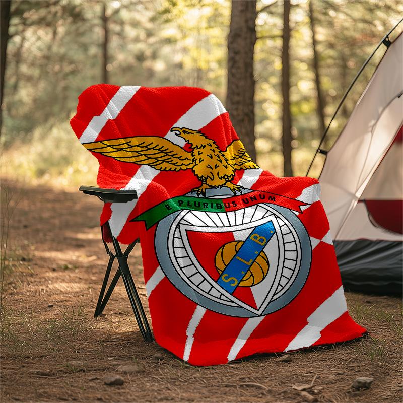 1pc B-Benfica Theme Blanket - Digital Print, Polyester, Cozy for All Seasons, Perfect for Outdoor, and Travel