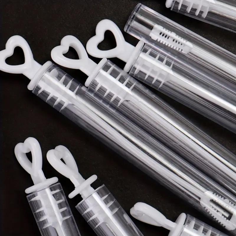 5/20/50pcs Heart-Shaped Bubble Wand Tubes Plastic Soap Dispenser for Wedding Bridal Shower Anniversary Party Favors(Only Bottle)
