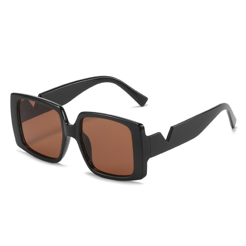 22 Temperament Large Size Square Small Fragrant Sunglasses, Mandarin Duck Legs Contrasting Sunglasses