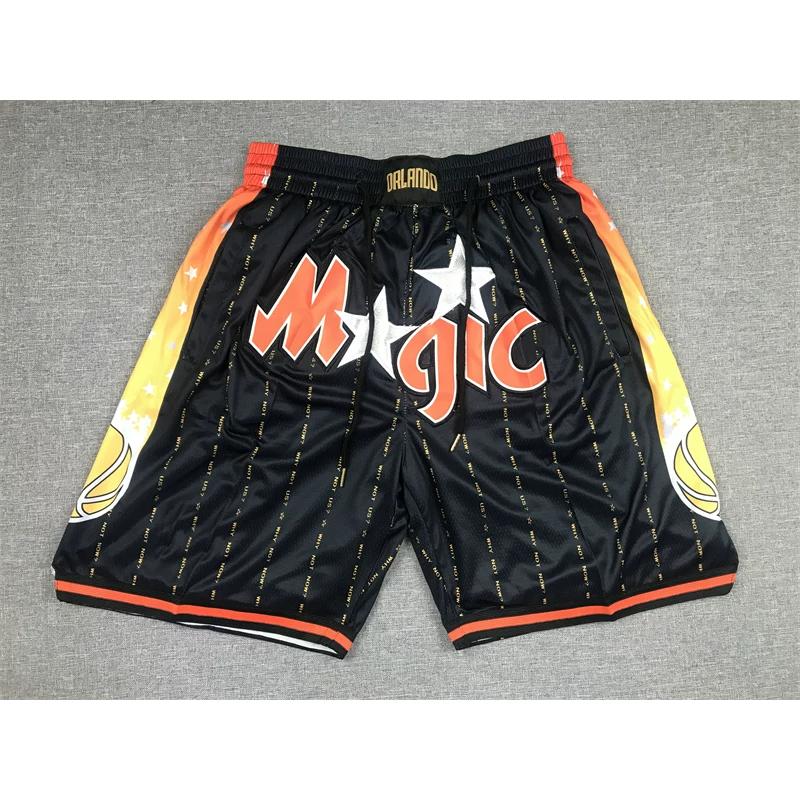 Just Don Retro Americano Mágico Pantalones Cortos Deportivos Bordados para Hombre Pantalones Cortos de Baloncesto High Street Pantalones Cortos del Equipo Lakers Pantalones Cortos de Cinco Puntos