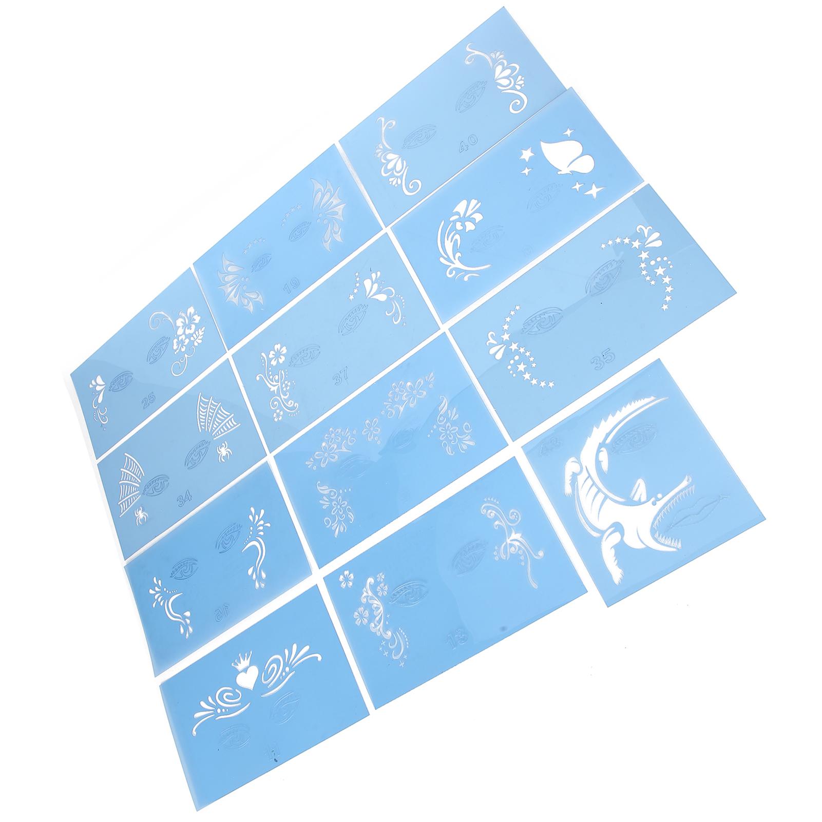 

PET Face Painting Template Reusable Face Paint Stencils for Halloween Christmas Party