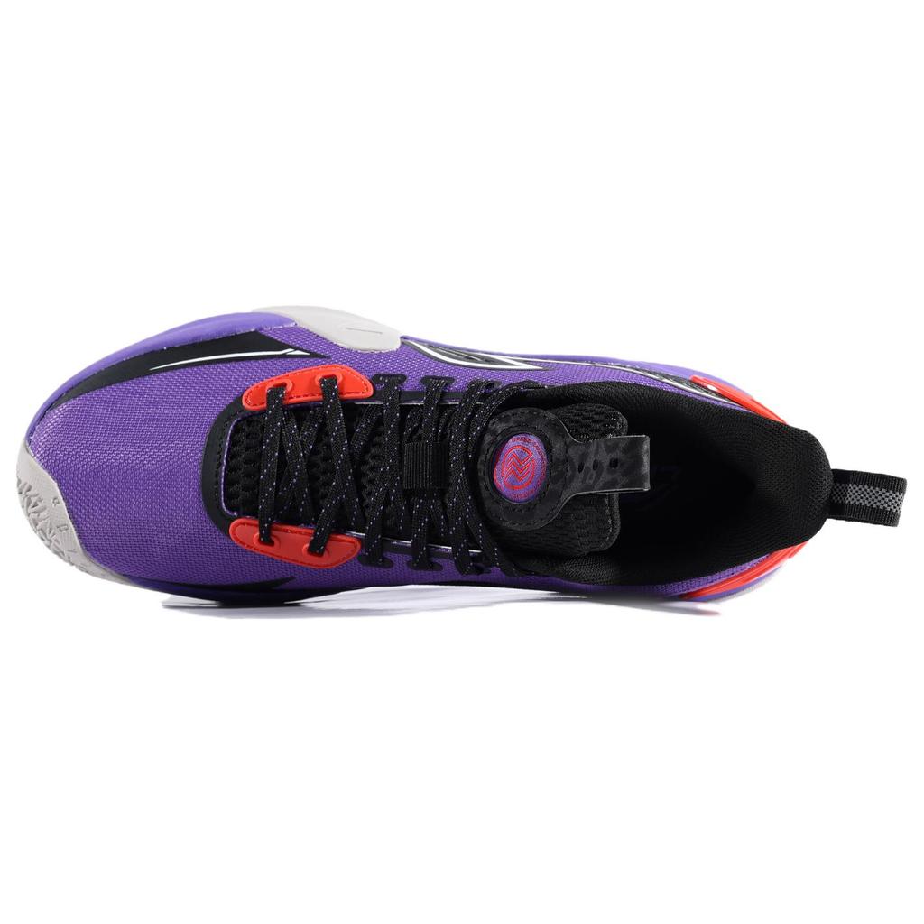 New LiNing Speed 7 Slip Resistant Cushioning Abrasion Resistant Low Top Basketball Shoes Men's Purple Black ABPT013-7